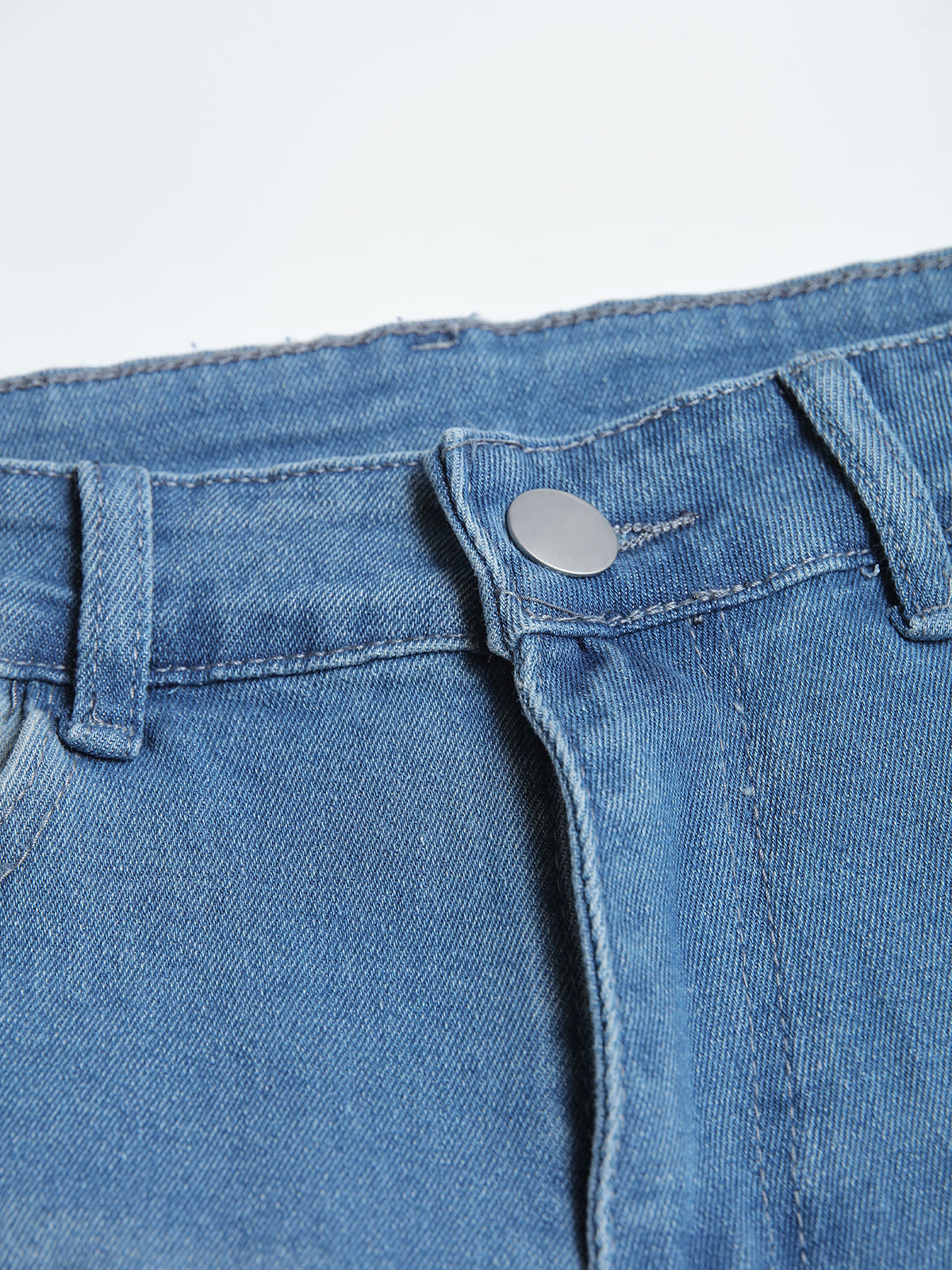 Jeans skinny en denim pour homme – Jeans slim stretch décontractés bleus