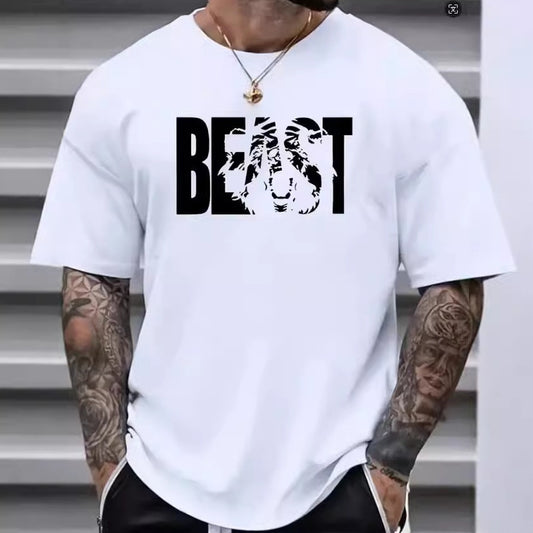 Men’s Retro Cotton T-Shirt – Casual Workwear Short Sleeve Tee