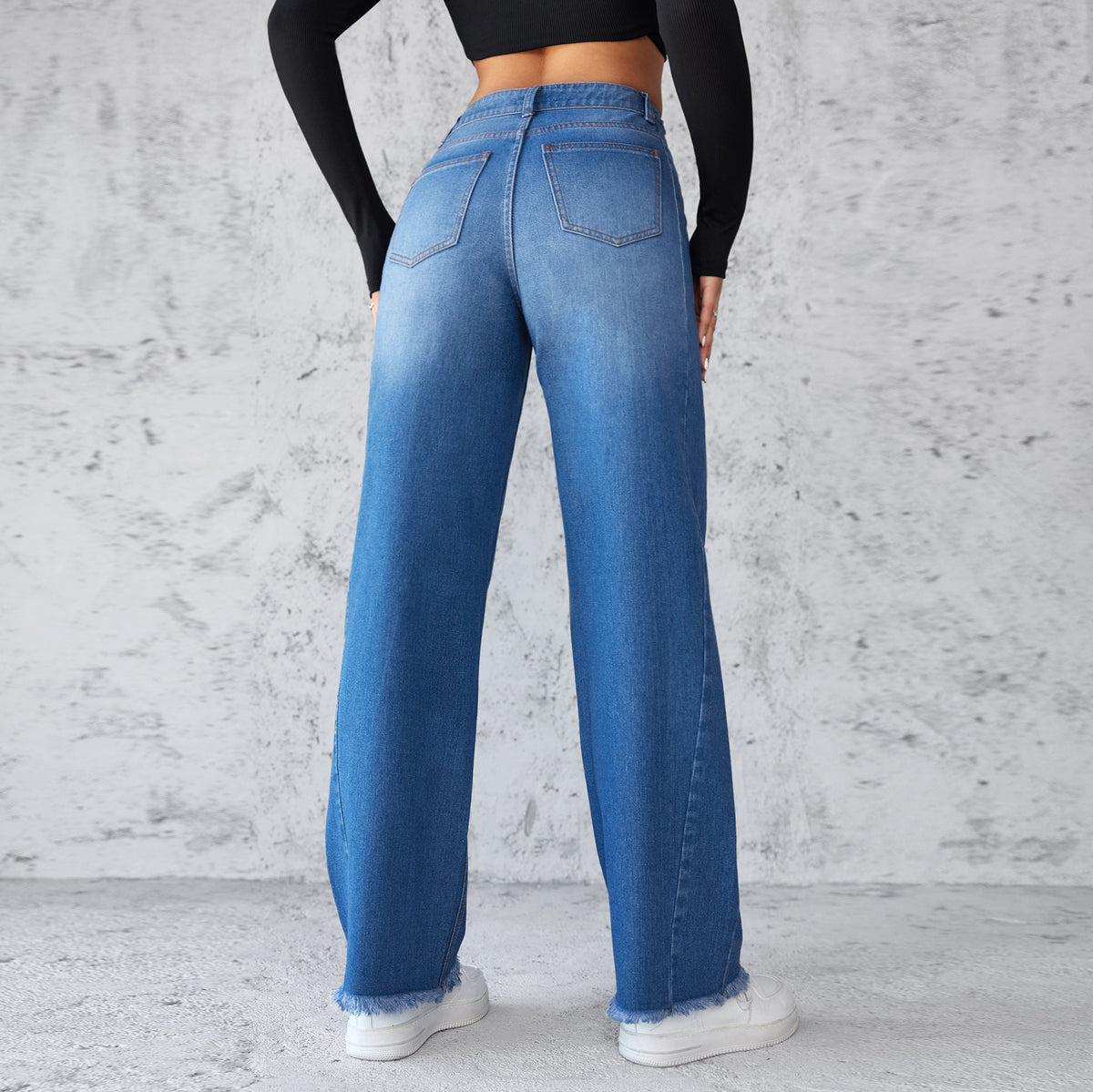 Jean large taille haute Loom & Soul™ – Jean droit décontracté pour femme