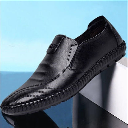 Chaussures de ville classiques plates en cuir PU pour hommes Loom & Soul™ – pour le travail et les occasions formelles