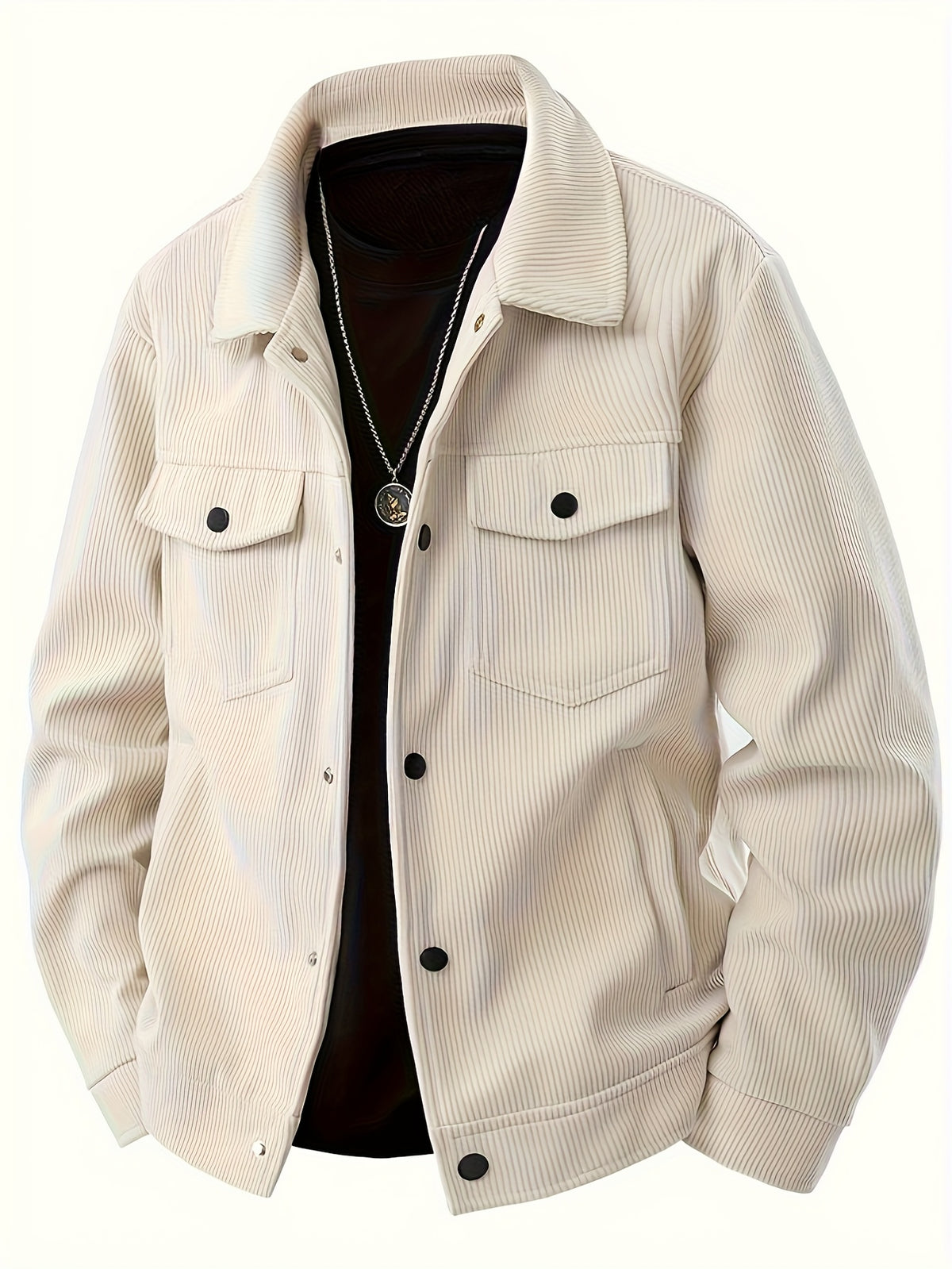 Chaqueta de invierno cortavientos para hombre – Abrigo de pana con aislamiento