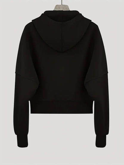 Loom & Soul 2025 Women’s Essential Hooded Jacket – Zipper Closure Casual Coat for Autumn & Winter | Warm Everyday Outerwear