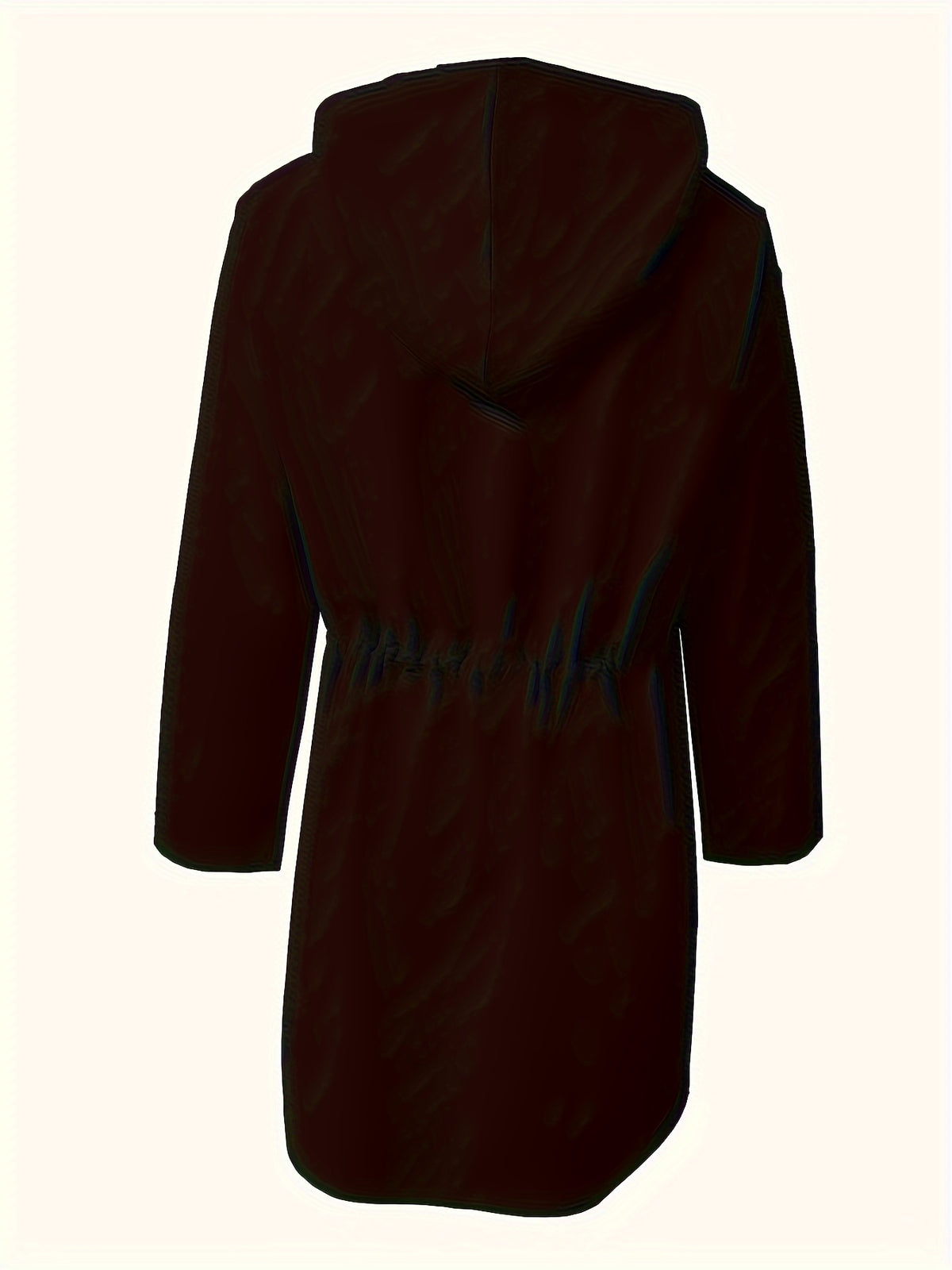 Women’s Solid Hooded Jacket – Machine-Washable Polyester Fall/Winter Coat
