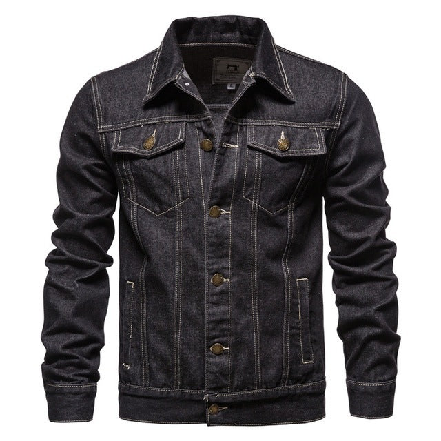 Loom & Soul™ Veste en jean décontractée bleue pour homme – Blouson en jean léger à capuche coupe moderne