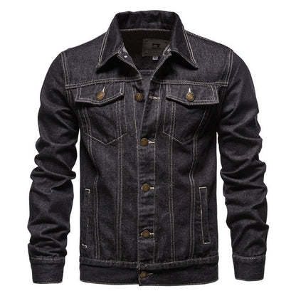 Loom & Soul™ Veste en jean décontractée bleue pour homme – Blouson en jean léger à capuche coupe moderne