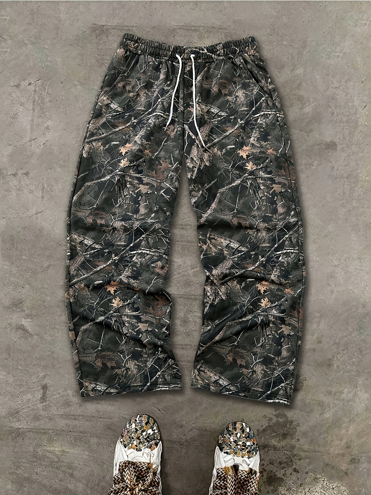 Pantalones deportivos de camuflaje para hombre – Pantalones rectos holgados para exteriores