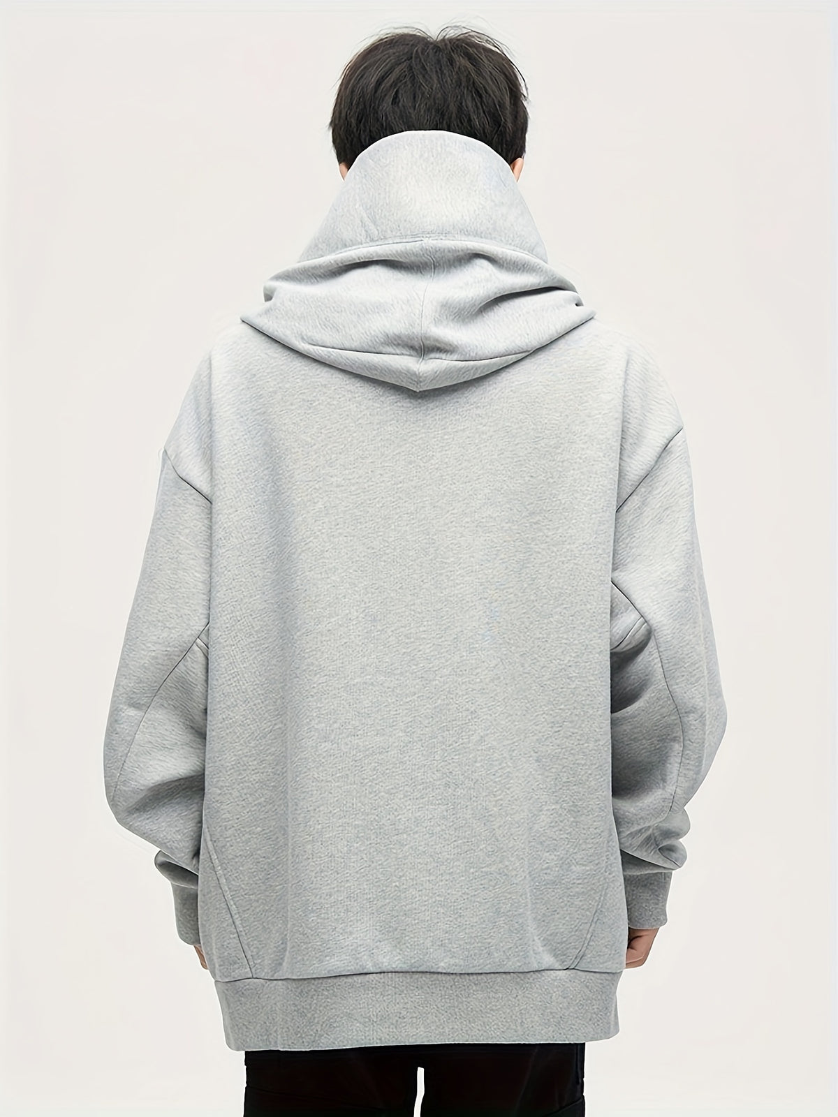 Men’s Oversized Plush Hoodie – High Street Ninja Style Pullover