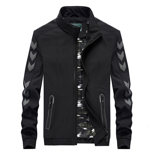 Loom & Soul Men’s Nylon Casual Jacket – Lightweight Daily Zip-Up Windbreaker