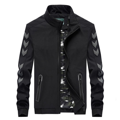 Veste décontractée en nylon pour homme Loom & Soul – Coupe-vent léger à fermeture éclair pour le quotidien
