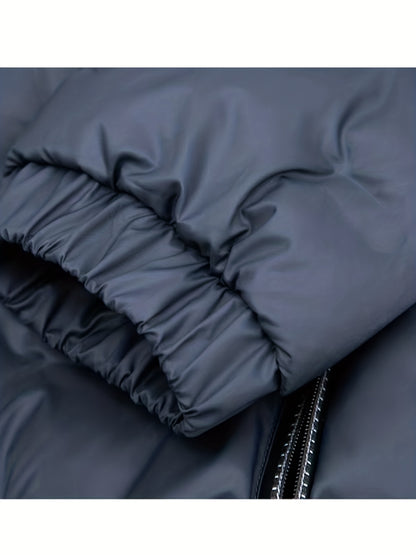 Men’s Windproof Hooded Jacket – Full-Zip Outdoor Winter Coat