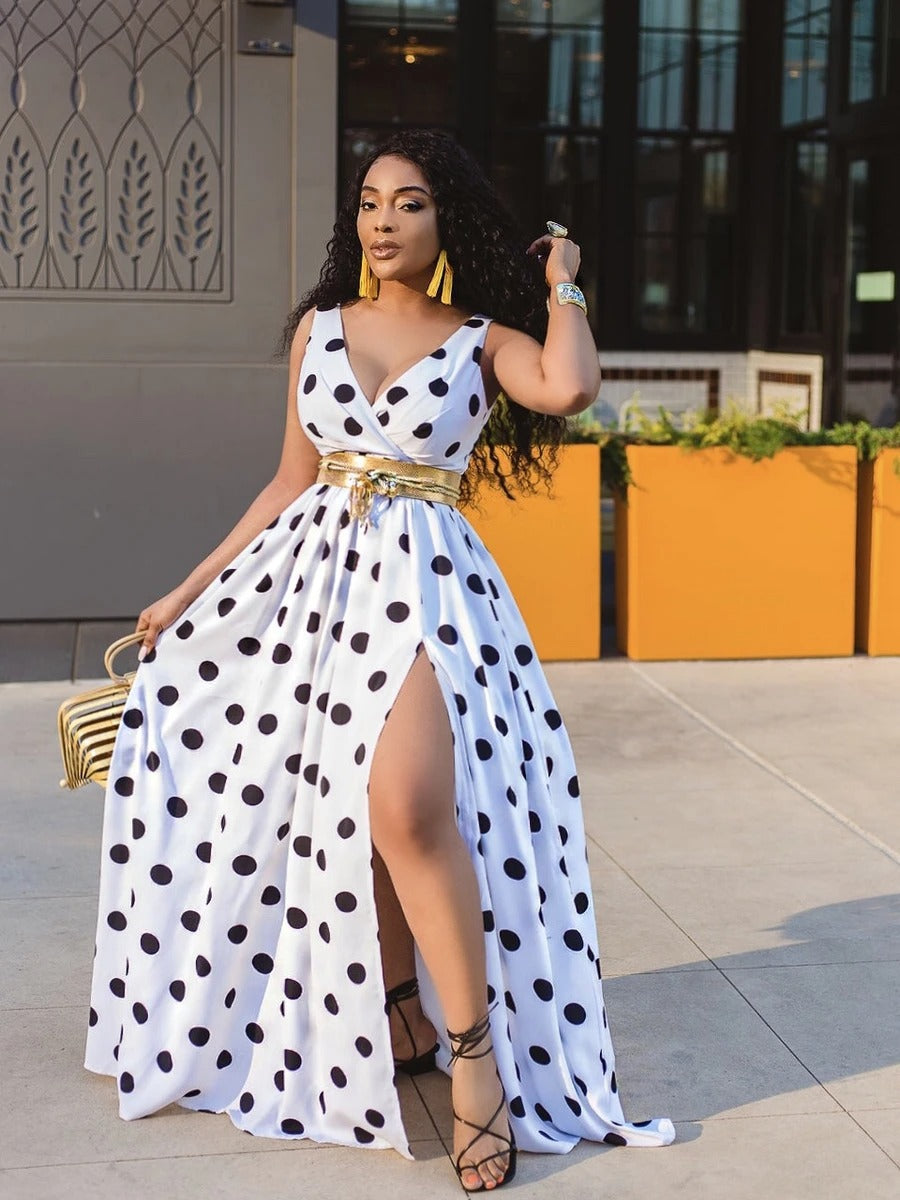 Sexy Split Maxi Party Dress – Elegant Club & Evening Dress for Women