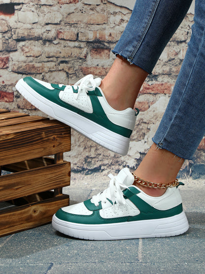 Loom & Soul Baskets plateforme unisexe – Chaussures de sport décontractées antidérapantes de style européen et américain avec semelle souple en EVA