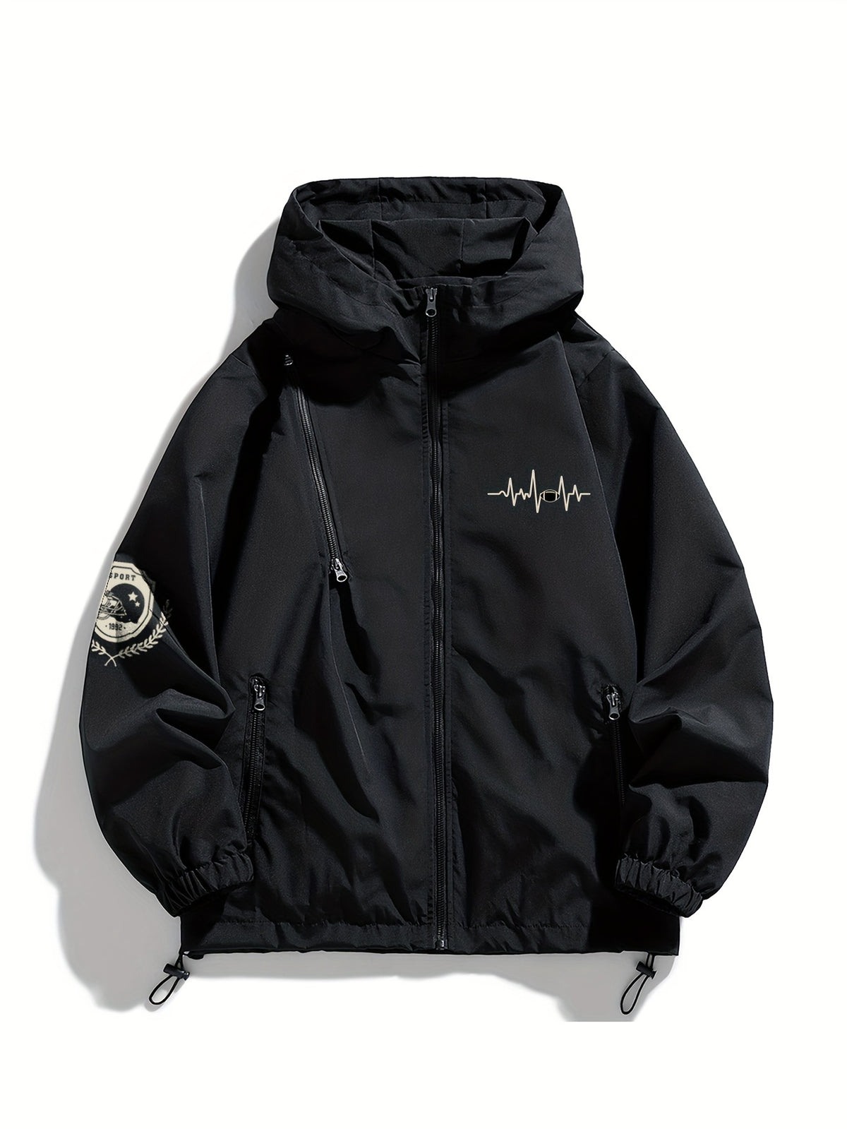 Loom & Soul Men’s Windproof Hooded Jacket – Lightweight Outdoor Essential