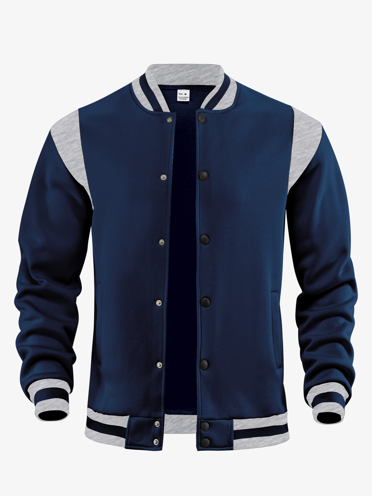 Cardigan Aviateur Doublé Polaire Homme – Col Montant Patchwork