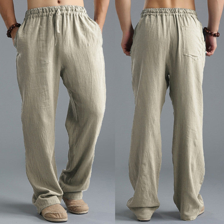 Men’s Breathable Linen Pants – Loose Fit Casual Sports Trousers