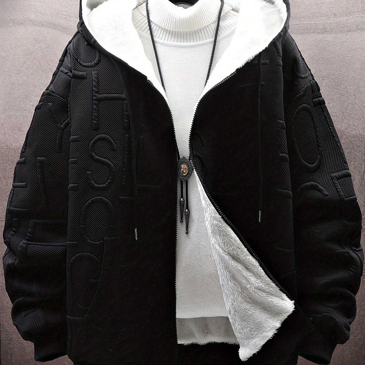 Sweat à capuche zippé en molleton Loom & Soul pour homme – Édition fêtes de fin d’année