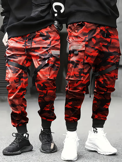 Pantalon Cargo Camouflage Homme – Pantalon de Rue Ample Multi-Poches