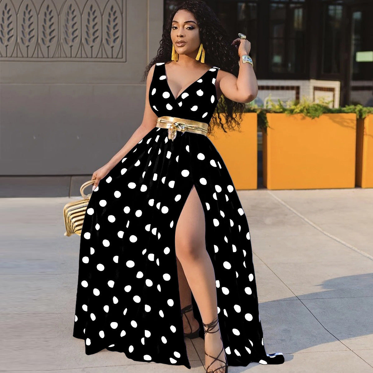 Sexy Split Maxi Party Dress – Elegant Club & Evening Dress for Women