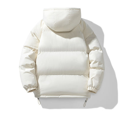 Loom & Soul™ Manteau à capuche d'hiver pour homme – Veste zippée rembourrée en coton épais pour la chaleur et le style au quotidien