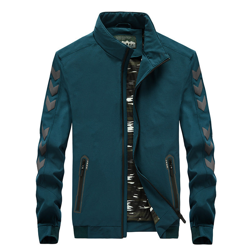 Veste décontractée en nylon pour homme Loom & Soul – Coupe-vent léger à fermeture éclair pour le quotidien
