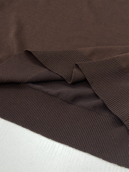 Chandail en maille rayé pour homme – Col rond classique à manches longues