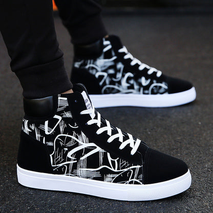 Chaussures montantes Loom & Soul pour hommes, édition coréenne – Baskets décontractées antidérapantes pour toutes les saisons