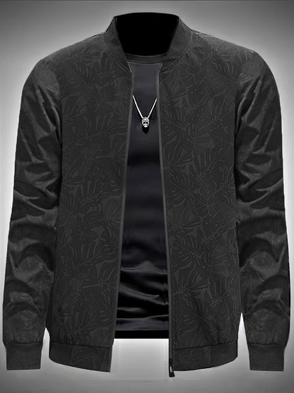 Veste de baseball imprimée pour homme – Manteau léger et décontracté à fermeture éclair style urbain