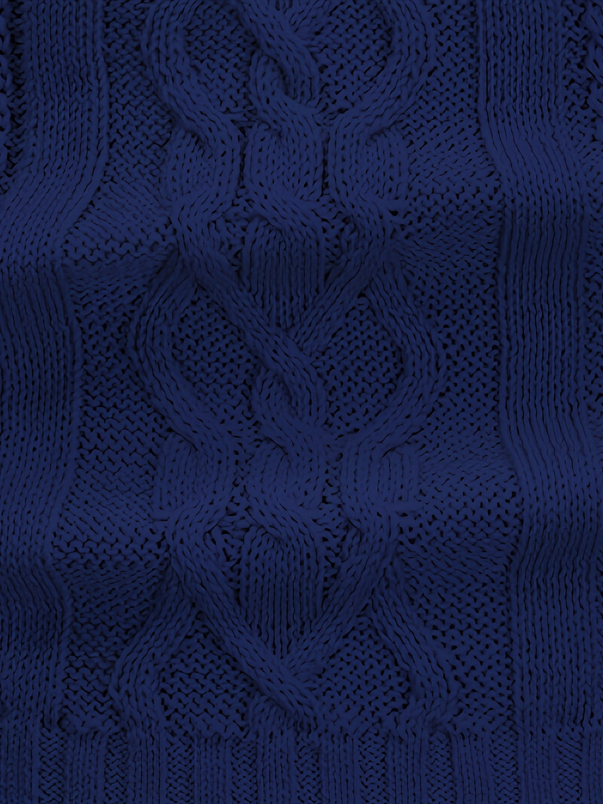 Suéter de cuello alto trenzado vintage para hombre – Jersey de punto clásico