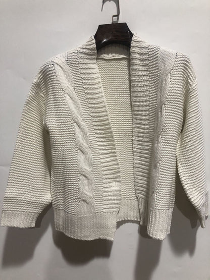 Cardigan en fausse maille mohair pour femme – Manteau pull d'hiver chaud et ample
