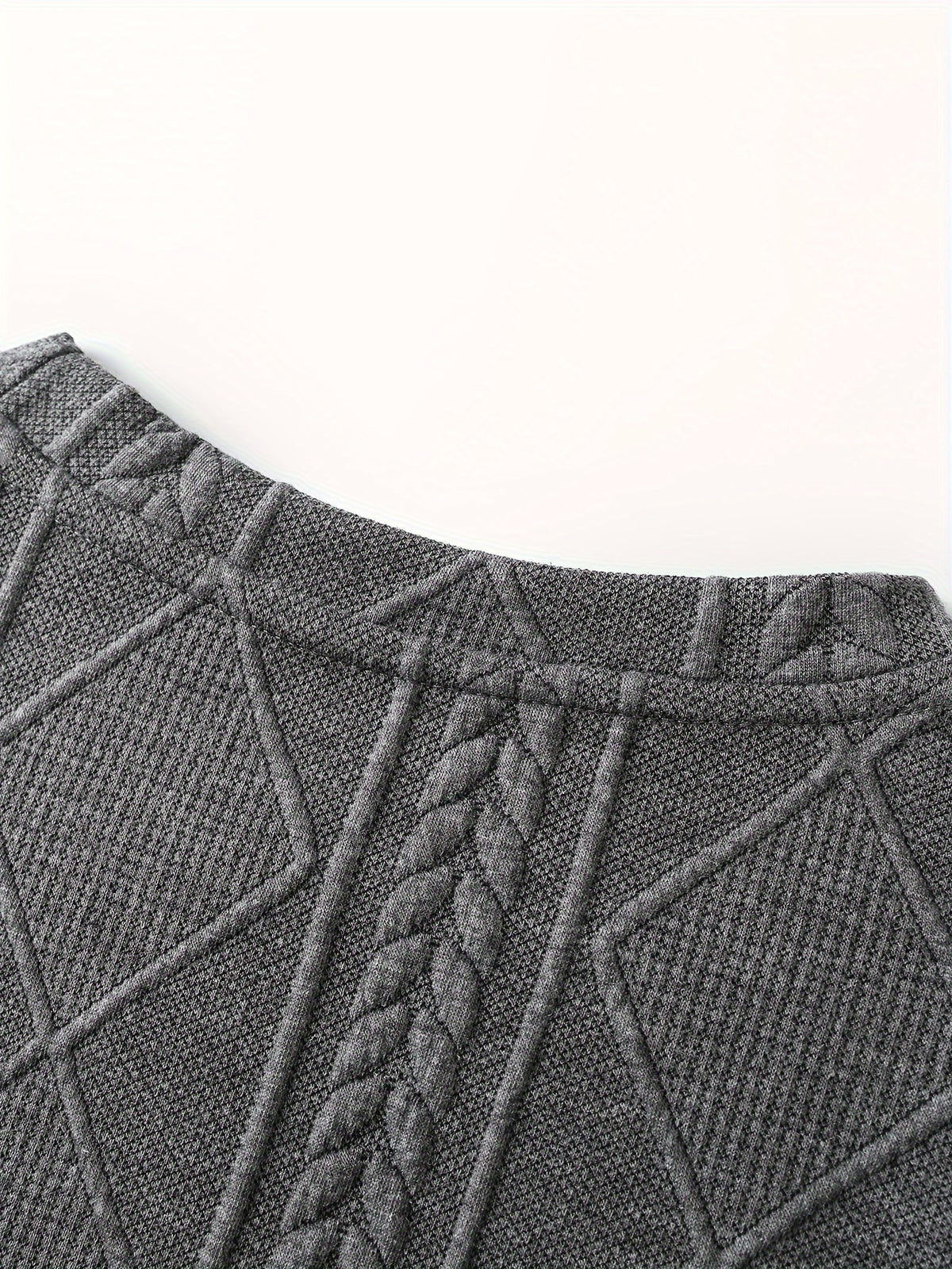 Sweat-shirt ras du cou géométrique pour homme – Pull décontracté à manches longues