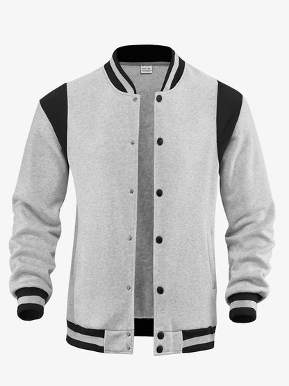 Cardigan Aviateur Doublé Polaire Homme – Col Montant Patchwork