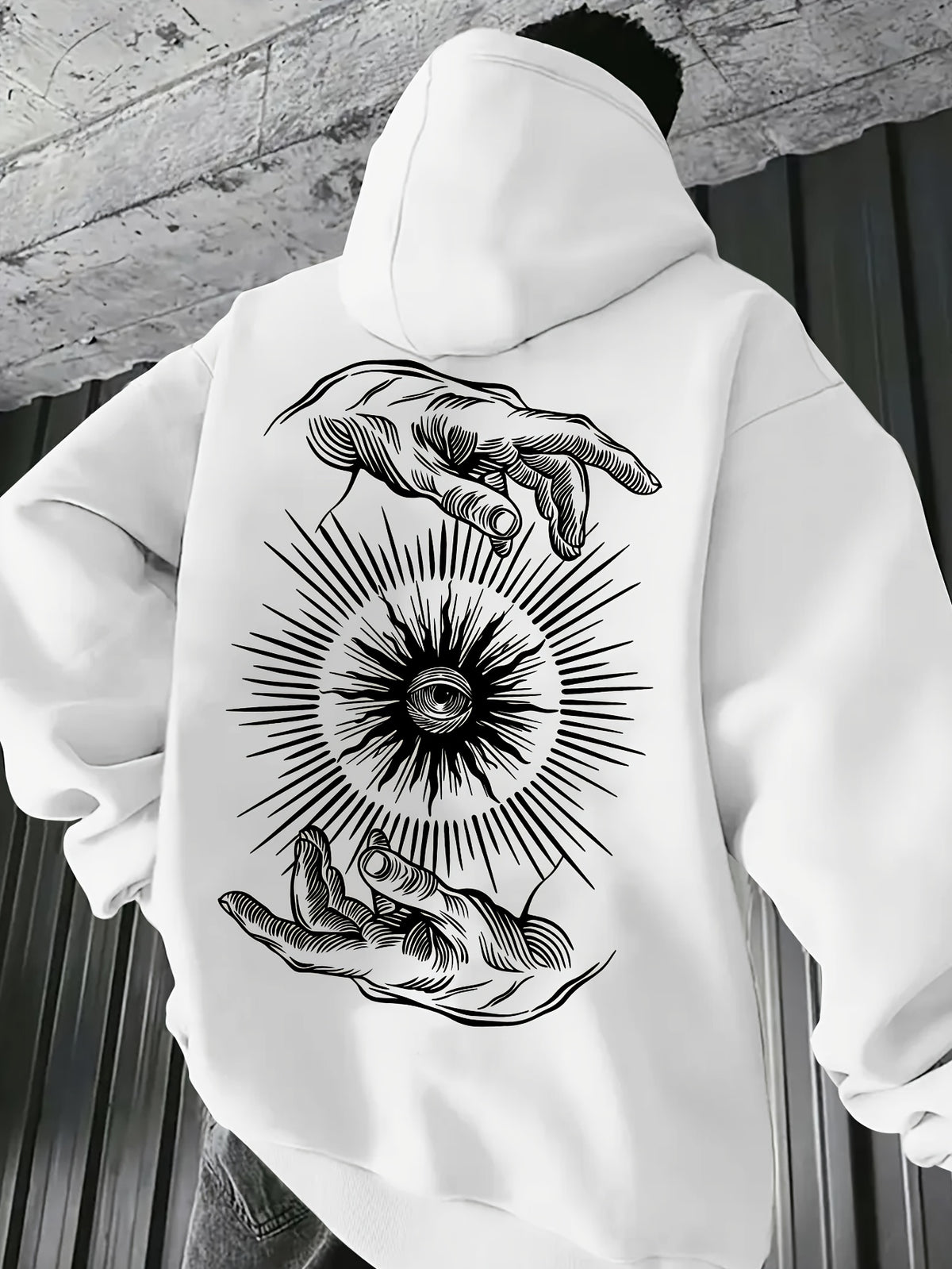 Pull à capuche léger pour homme – Graphisme minimaliste, idéal pour le printemps
