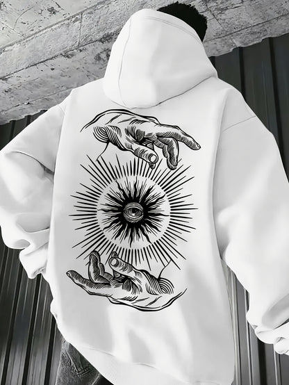 Pull à capuche léger pour homme – Graphisme minimaliste, idéal pour le printemps