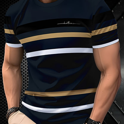 T-shirt graphique 3D pour homme – Col rond décontracté style streetwear