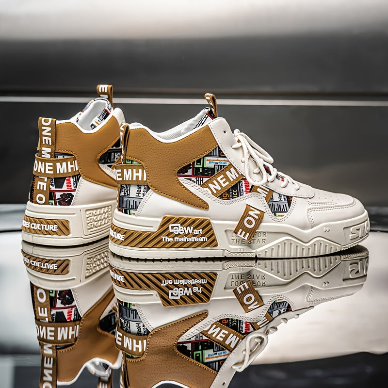 Baskets montantes de skateboard pour homme – Sneakers de ville tendance et décontractées