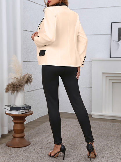 Women's Elegant Patchwork Fashion Suit – Spring/Fall Two-Piece Set