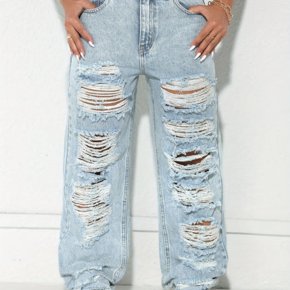 Jean Large Coupe Vintage Effet Délavé – Denim Urbain Bleu Lavé Classique