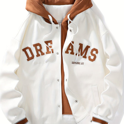 Chaqueta con capucha "DREAMS" para hombre de Loom & Soul – Abrigo holgado estilo streetwear