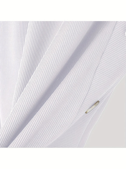 Men’s Slim Turtleneck Base Layer – Button Detail Knit Shirt