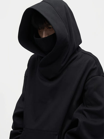 Men’s Oversized Plush Hoodie – High Street Ninja Style Pullover