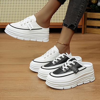 Chaussures plates décontractées d'été – Sandales quotidiennes confortables à lacets