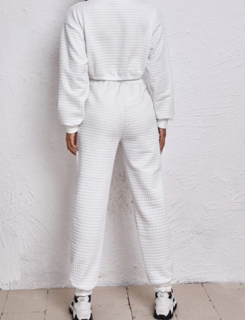 Ensemble deux pièces extensible pour femme – Haut et pantalon doux et ajusté