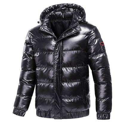 Veste d'hiver de moto pour homme – Manteau chaud en coton avec fermeture éclair