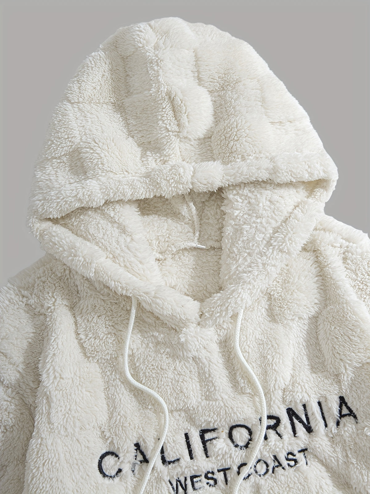 Sweat à capuche en molleton Westcoast pour homme – Pull à carreaux épais brodé