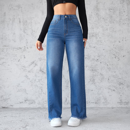 Jean large taille haute Loom & Soul™ – Jean droit décontracté pour femme