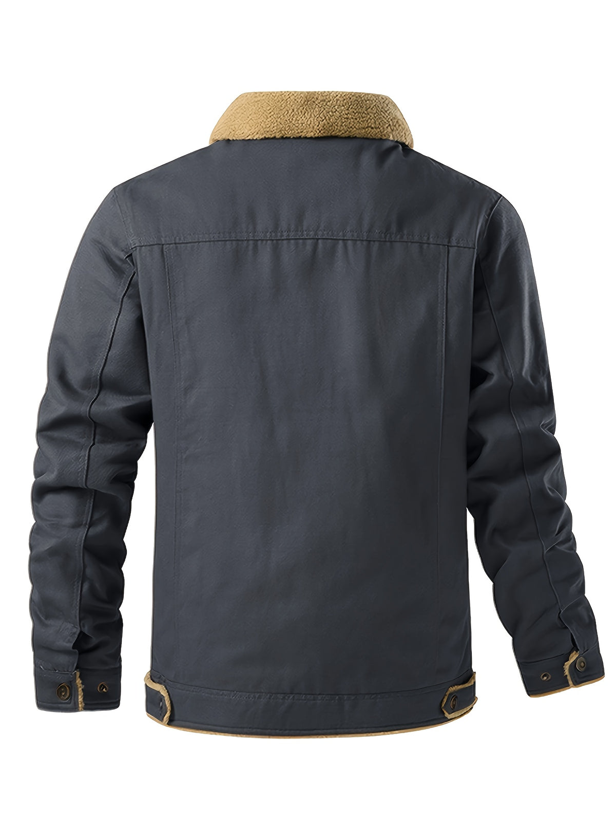 Men’s Fleece-Lined Workwear Jacket – Sherpa Collar Coat