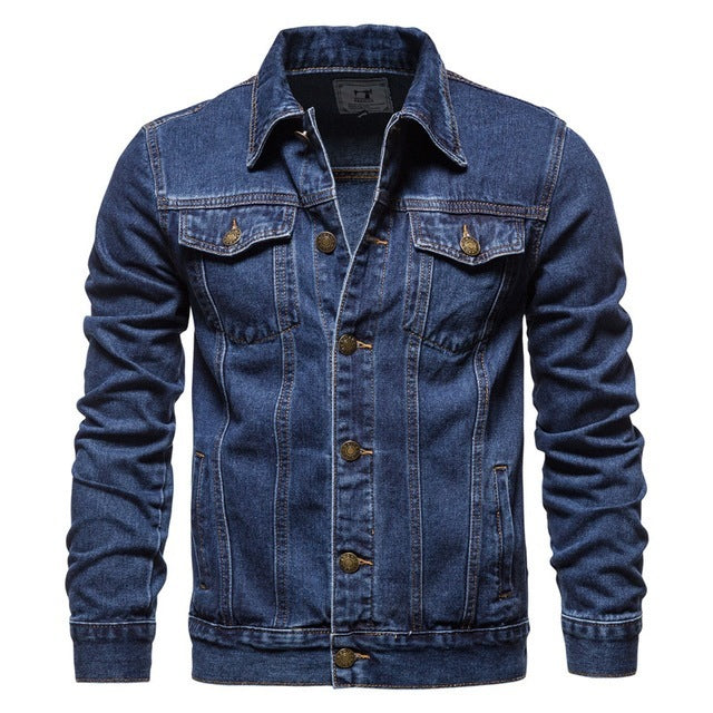 Loom & Soul™ Veste en jean décontractée bleue pour homme – Blouson en jean léger à capuche coupe moderne