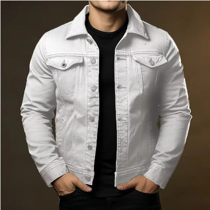 Men’s Denim Workwear Jacket – Heavy Cotton Casual Tooling Coat