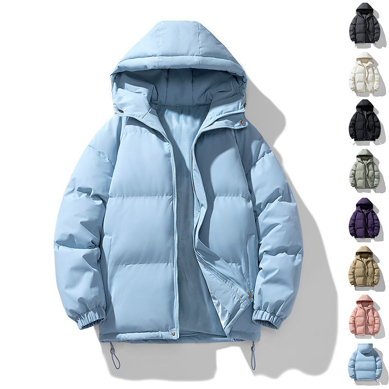 Loom & Soul™ Manteau à capuche d'hiver pour homme – Veste zippée rembourrée en coton épais pour la chaleur et le style au quotidien