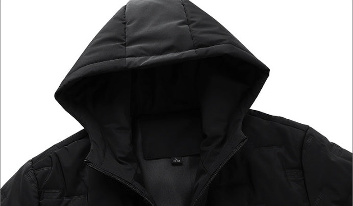 Loom & Soul™ Men’s Down Padded Suit Set – Hooded Winter Jacket & Matching Pants for Warmth and Style